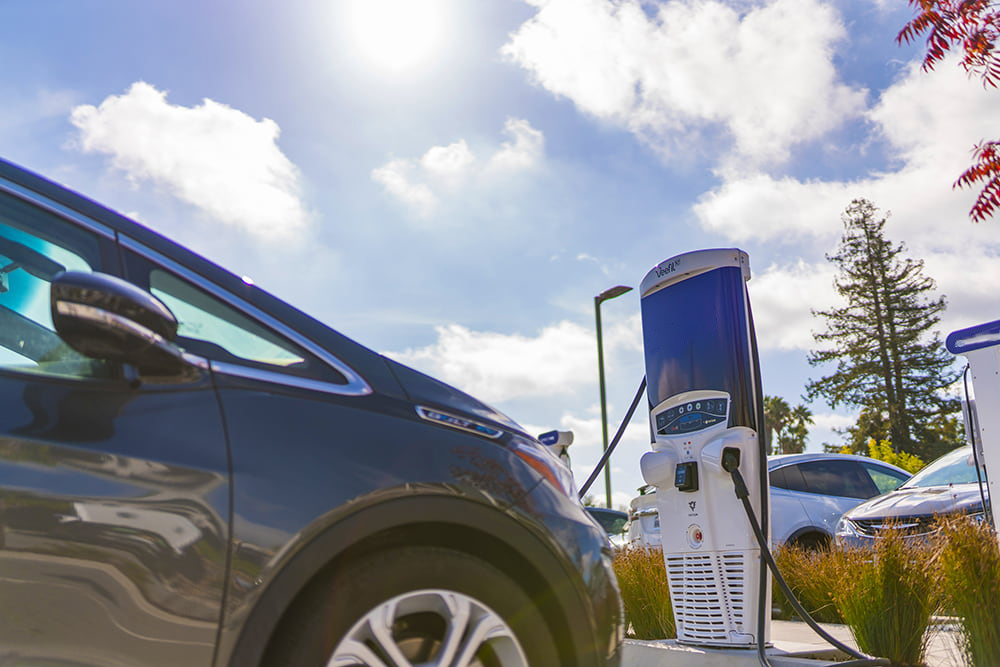 Image of an EV charging using a JuicePump