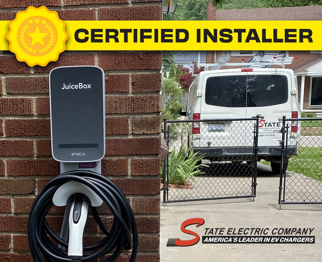 Image of State Electric Company installing a residential EV charger