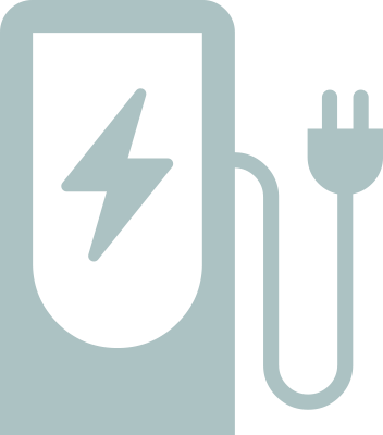 Icon of electrical pump for plug in EV charging