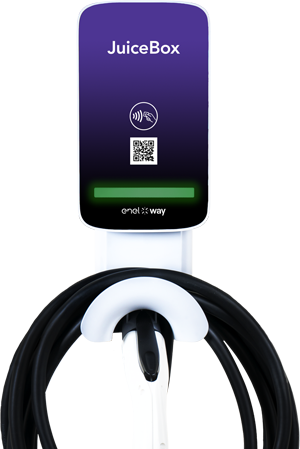 Portrait of the best-in-class Enel X Way JuiceBox EV charger