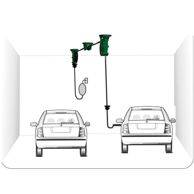 Image of garage model using EV Cable Glide.