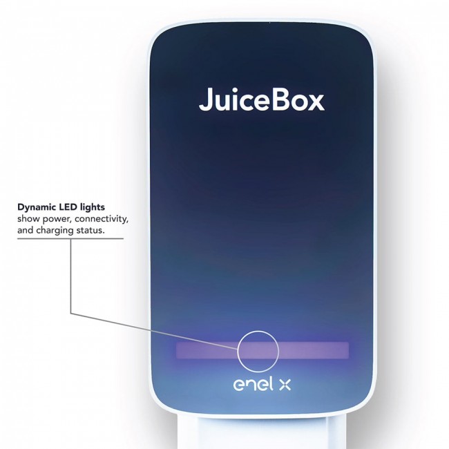 Close up image of the JuiceBox 32 Hardwire Main Encloser .