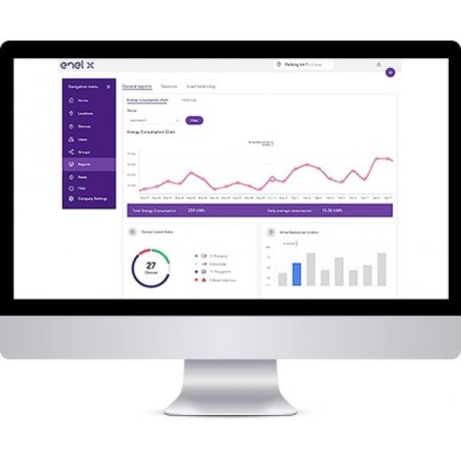 Image of JuiceNet Enterprise software for Level 2 EV charging.