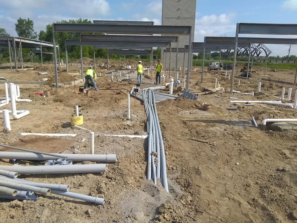 burying electrical conduit
