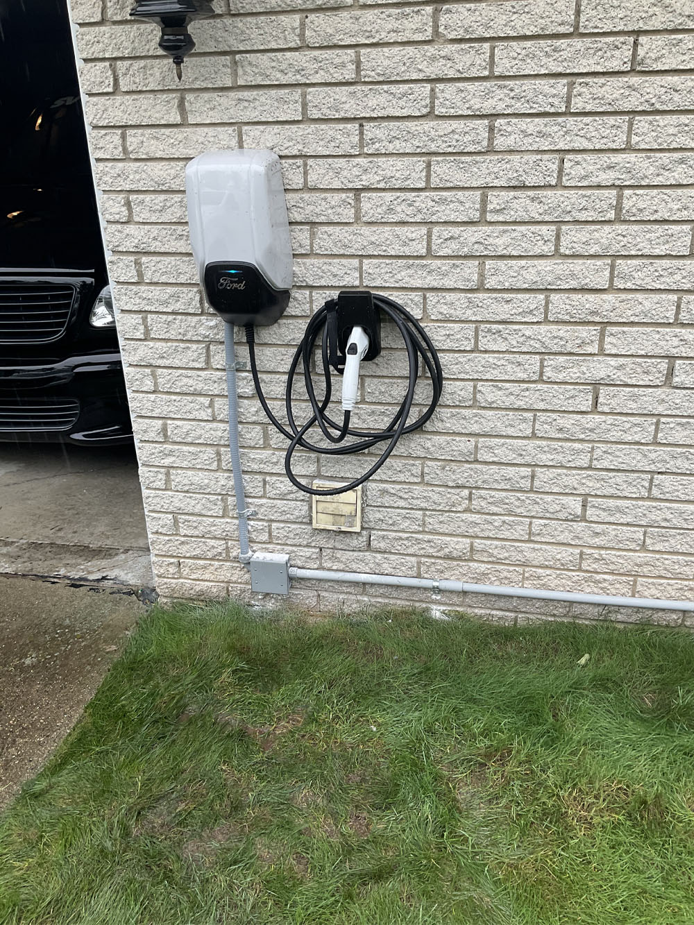 Ford EV Charger installation outside