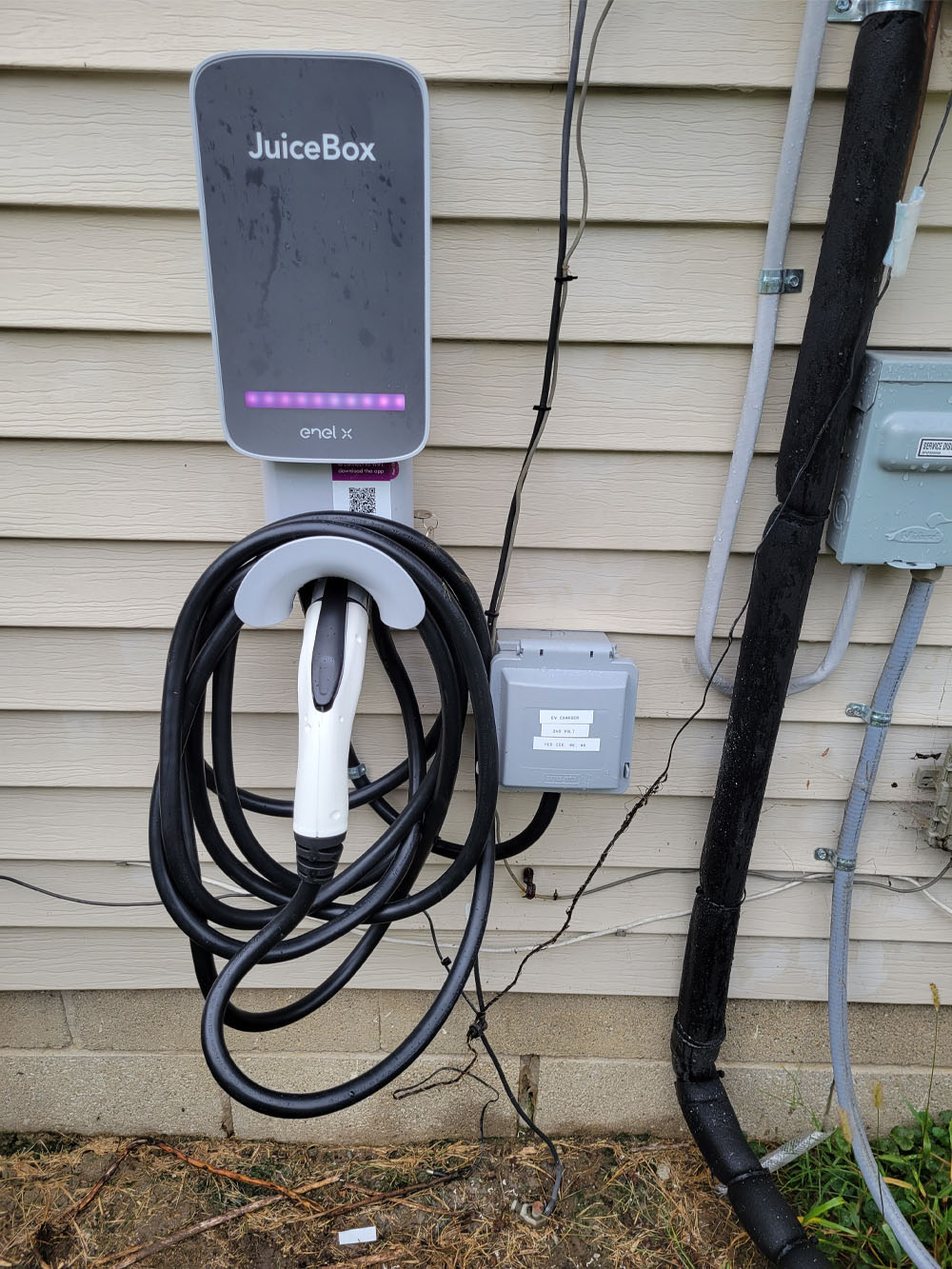 outdoor ev charger juicebox install