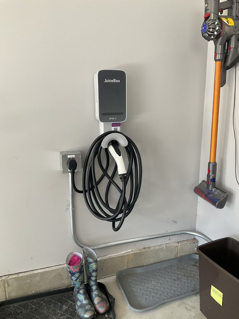 indoor EV charger install