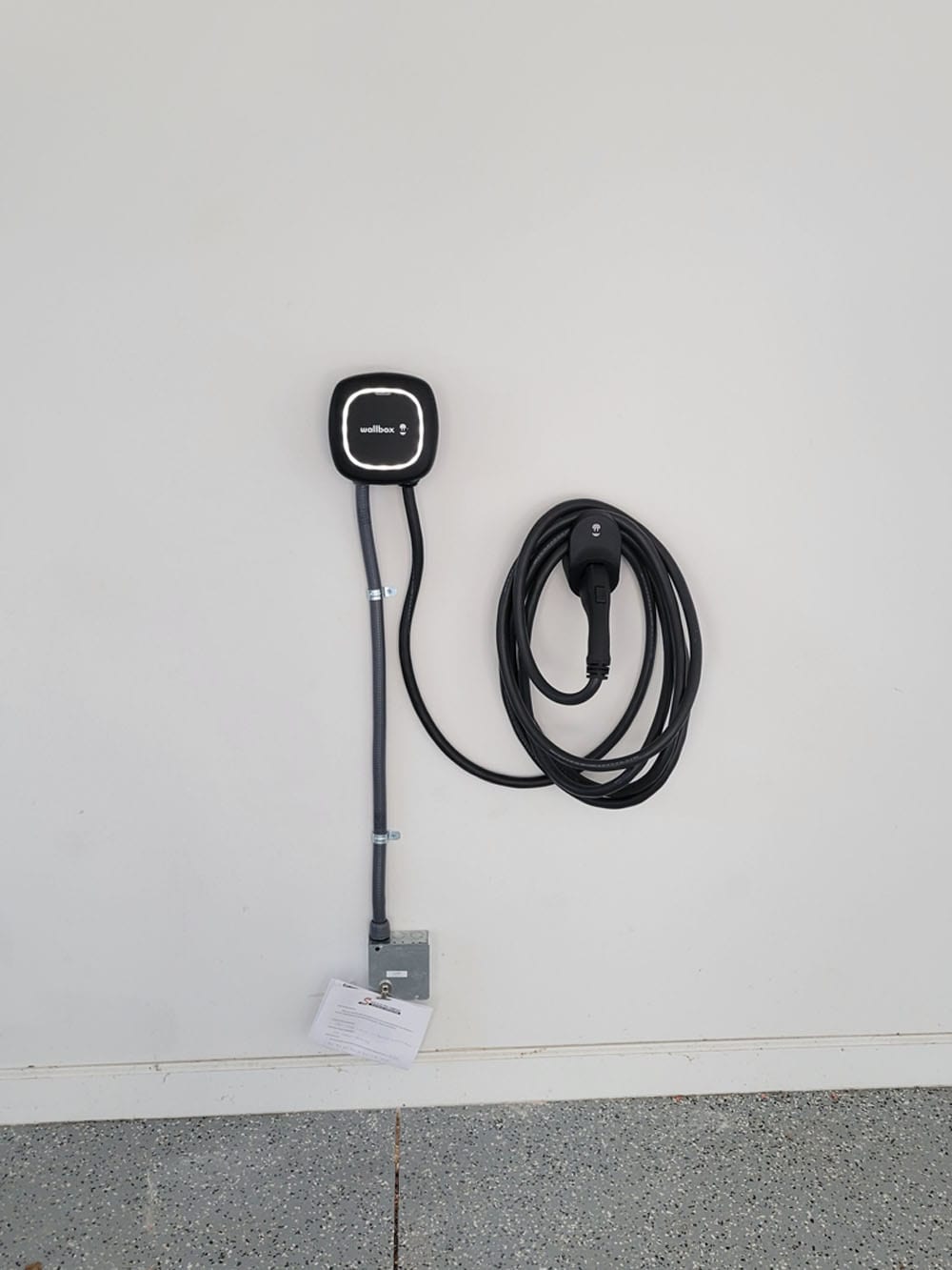 Wallbox EV Charger mounted on wall