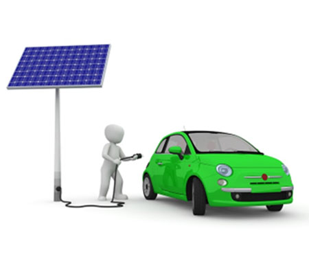 solar panel charging ev